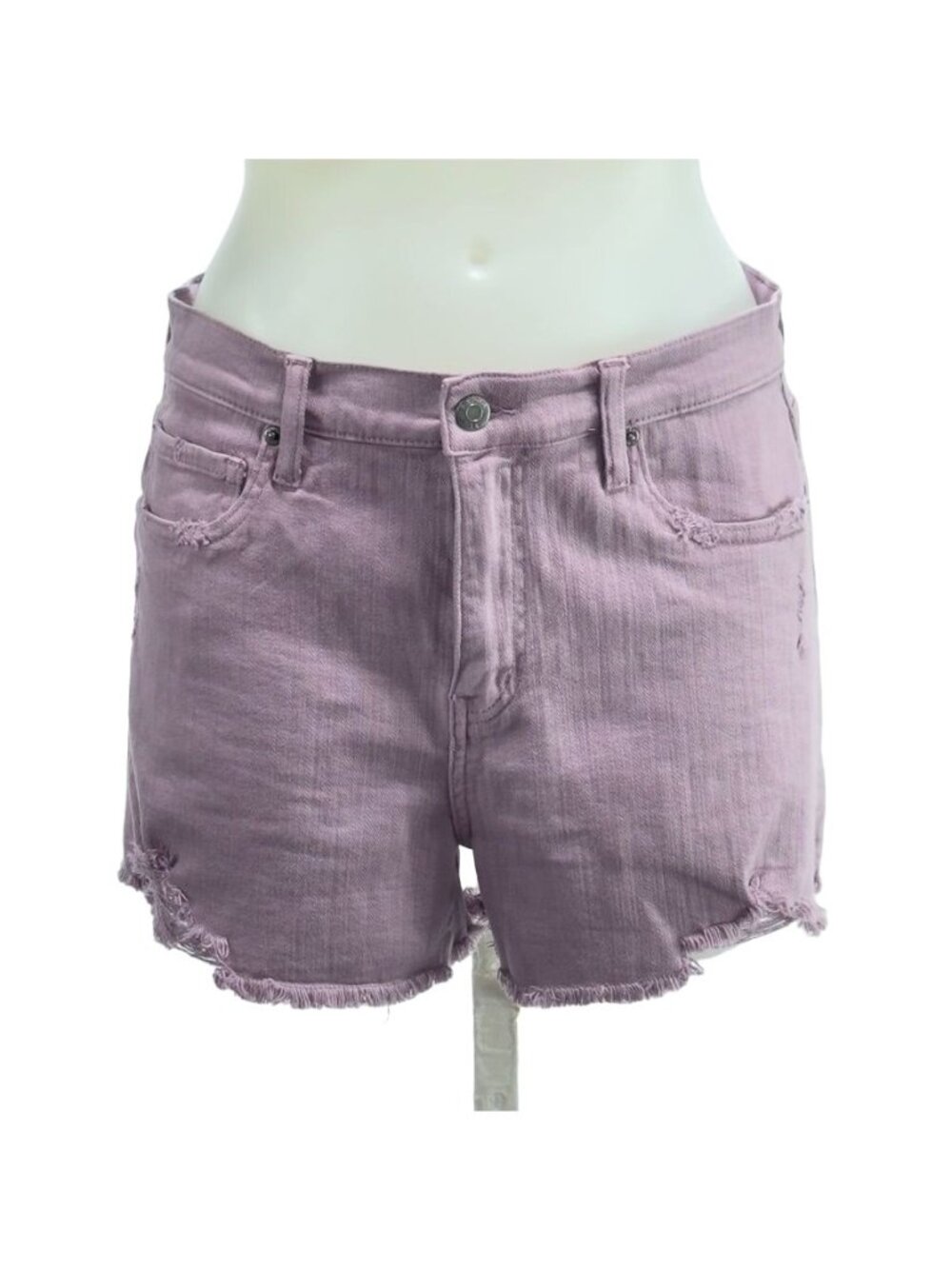 Pistola Womens Lavender Distressed Denim Shorts With Frayed Hem Size 30 - Picture 1 of 10